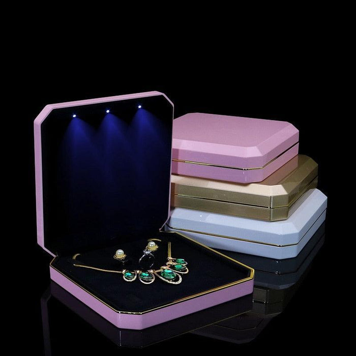 LED Jewelry Display Organizer Box for Elegant Showcase