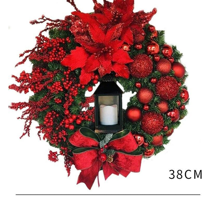 Christmas Wreath Making Kit with Pine Cones, Berries, and Rattan - DIY Holiday Home Decor Kit