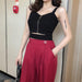 Trendy Sleeveless Knit Crop Top with Zip Closure for Women