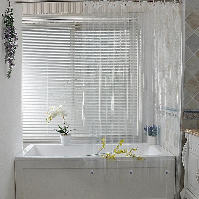 Upgrade Your Bathroom with Botanica Deluxe Clear Waterproof Shower Curtain Liner Set - Elevate Your Shower Experience