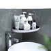 Snap-Up Corner Shelf Organizer with Integrated Shampoo Caddy