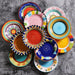 European Charm Hand-Painted Ceramic Snack and Cake Plates