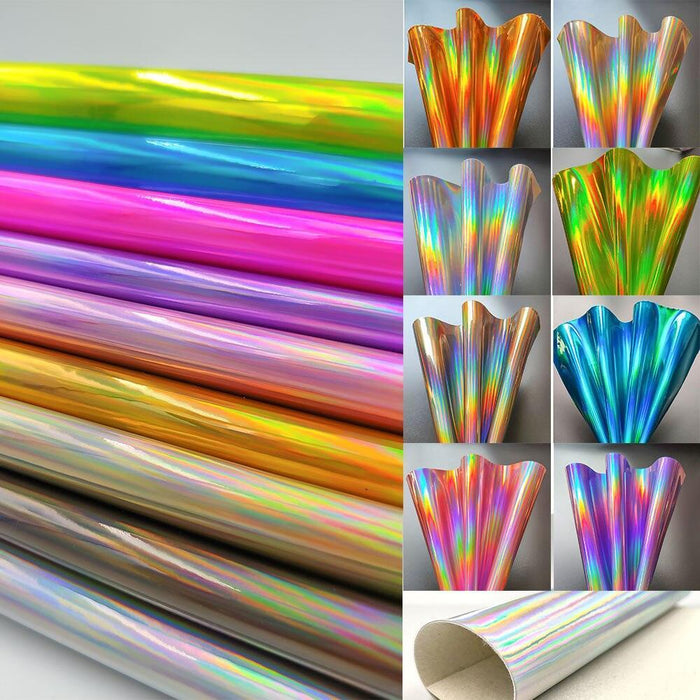 Rainbow Mirage Laser Leather Sheets - Crafting Wonder