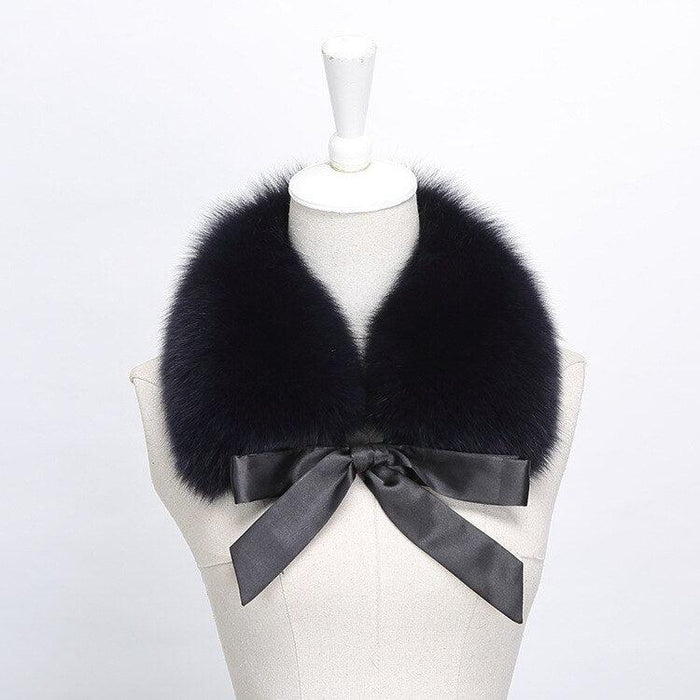 Elegant Winter Chic Raccoon Dog Fur Ribbon Stole