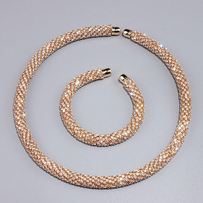 Luxurious Crystal Choker Necklace - Timeless Elegance for the Modern Woman