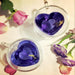 Elegant Heart-shaped Borosilicate Glass Tea Cup Duo with Dual-Wall Design