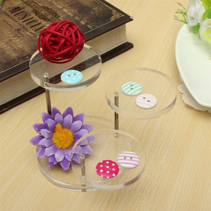 Stylish Round Acrylic Jewelry Display Stand - Elevate Your Collection Elegantly