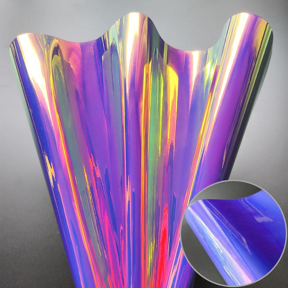Candy Iridescent Holographic Clear Transparent PVC Fabric Leatherette Laser  Rainbow Film Vinyl Craft Bag Earring DIY Bows Making