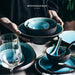 Elevate Your Dining Experience with our Elegant Blue Porcelain Dinnerware Set