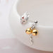 Enchanting Fox Bell Earrings - Sterling Silver Dangles for Women