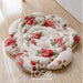 Japanese Rose Round Cushion with PP Cotton Filler - 55x55cm/45x45cm