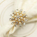Elegant Set of 10 Faux Pearl Napkin Ring Collection