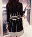 Timeless Elegance: Black Knit Pleated Dress with Korean Influence