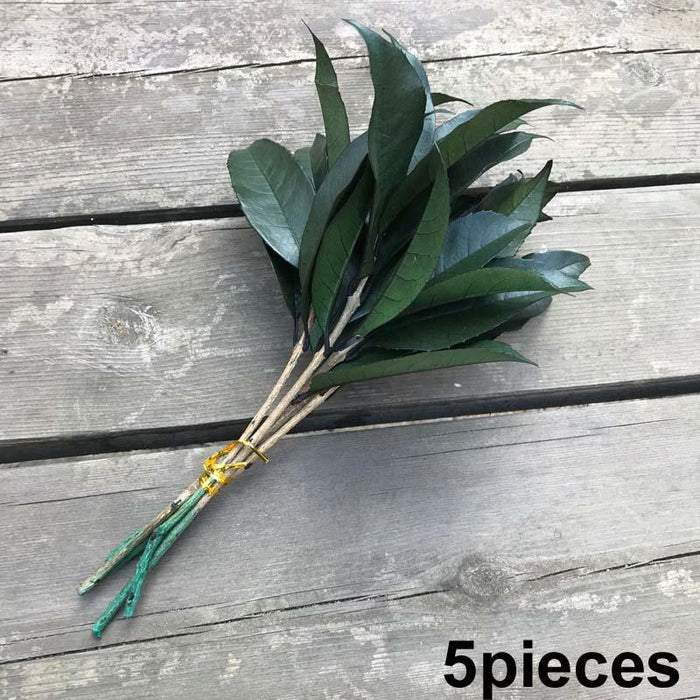 Timeless Osmanthus Leaf Collection - 5-Piece Preserved Set - Elegant Touch for Floral Creations