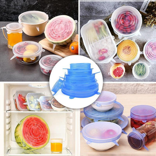 Versatile Silicone Food Storage Lid Set - Eco-Friendly Preservation Solution