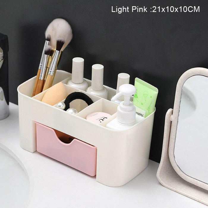 Elegant Cosmetic Organizer with Adjustable Dividers for an Organized Vanity