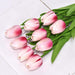 Eternal Beauty: Real Touch PU Tulip Artificial Flowers - Lively 5-Piece Set for Stylish Home Decor
