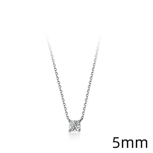 Zircon Radiance: Sterling Silver Necklace with Dazzling Zircon Stones
