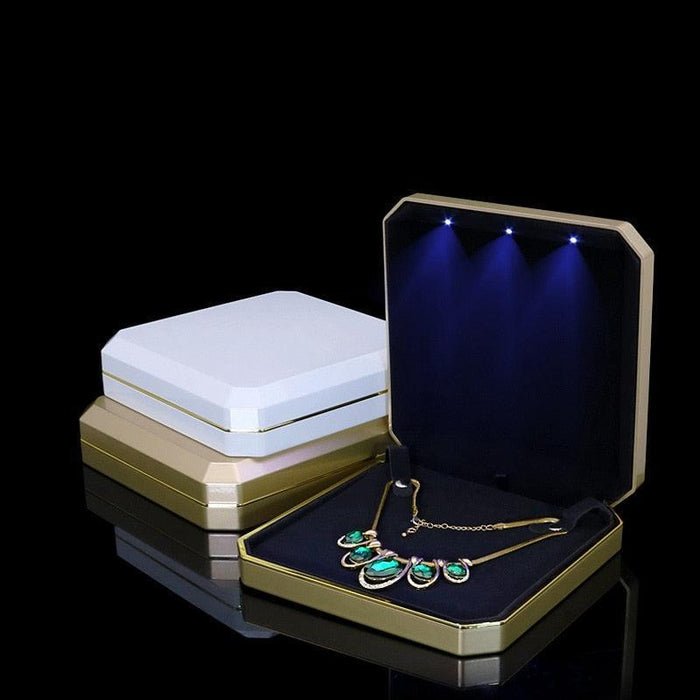 LED Jewelry Display Organizer Box for Elegant Showcase