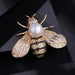 Chic Crystal-Encrusted Bee Brooch for Timeless Sophistication