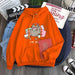 Charming Cat-Themed Fleece Pullover Hoodie for Cozy Spring and Autumn Days