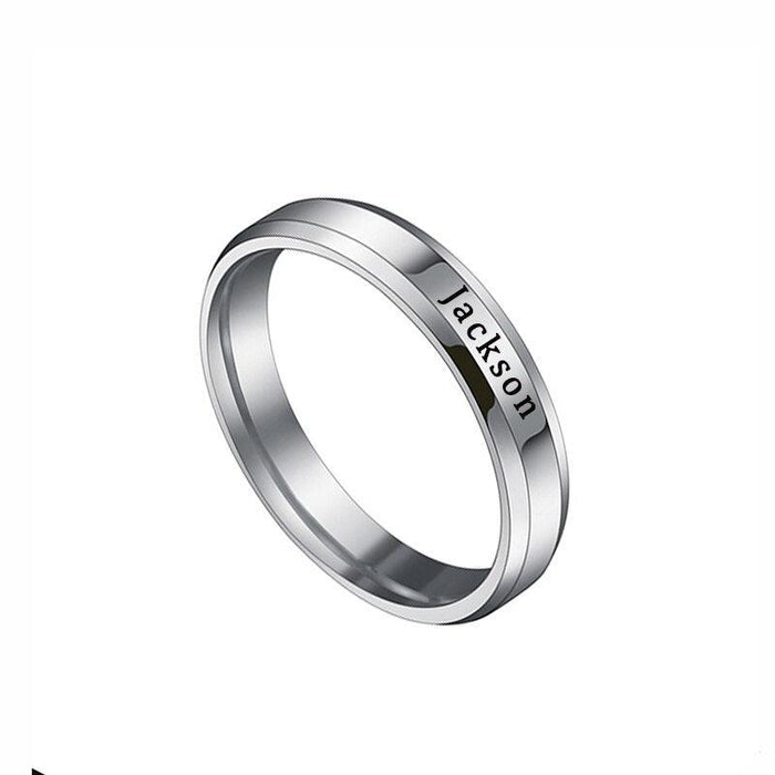 Timeless Bond Custom Engraved Stainless Steel Ring for Women - Personalized Love Token with Names