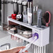 Magnetic Toothbrush and Toothpaste Storage System - Elegant Dustproof Organizer for Modern Bathrooms