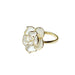 Korean-inspired White Camellia Flower Oil Drop Ring: Elegant Statement Jewelry for Women's Party Looks