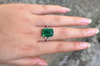 Elegant Botanica Created Emerald Statement Ring