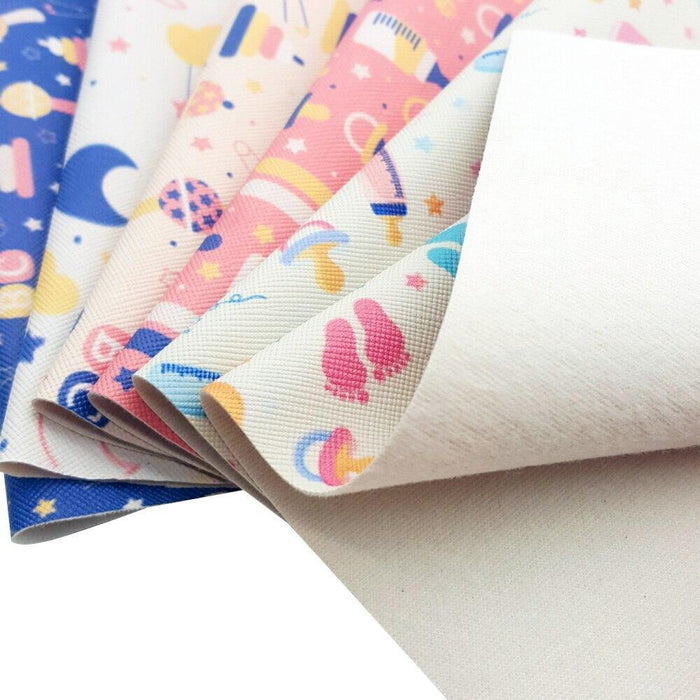 Whimsical Holiday Cartoon Animal PU Bow Fabric Sheets: Essential DIY Kit for Festive Hair Accessories and Crafts