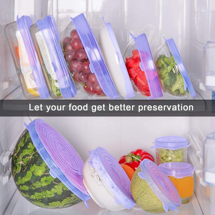 Fresh Seal Leak-Proof Silicone Food Covers Set - Versatile Kitchen Storage Solution with Non-Slip Design