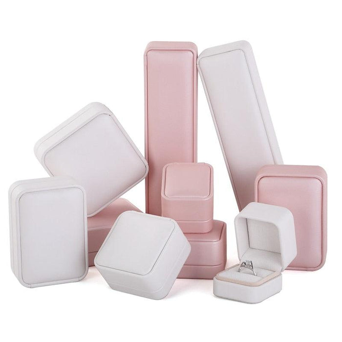 Chic PU Leather Jewelry Storage Box for Rings, Earrings, and Necklaces