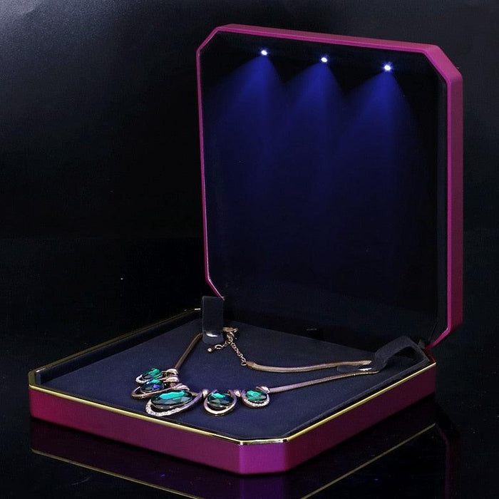 LED Jewelry Display Organizer Box for Elegant Showcase