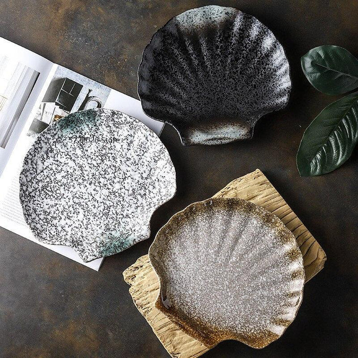 Japanese-Inspired Ceramic Shell Dish Set: A Sophisticated Addition to Gourmet Dining