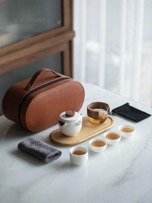 Zen Zhiyu Travel Tea Set - Your Portable Gateway to Tea Bliss