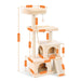 Lavish Feline Sanctuary: Elegant Cat Tower with Plush Cushions and Playful Features