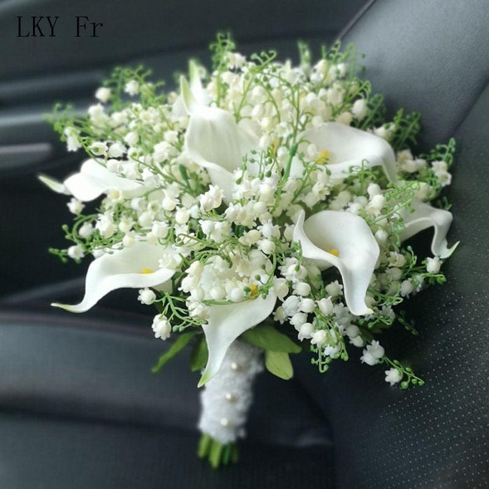 Timeless Elegance: Calla Lily and Lily of the Valley Bridal Bouquet