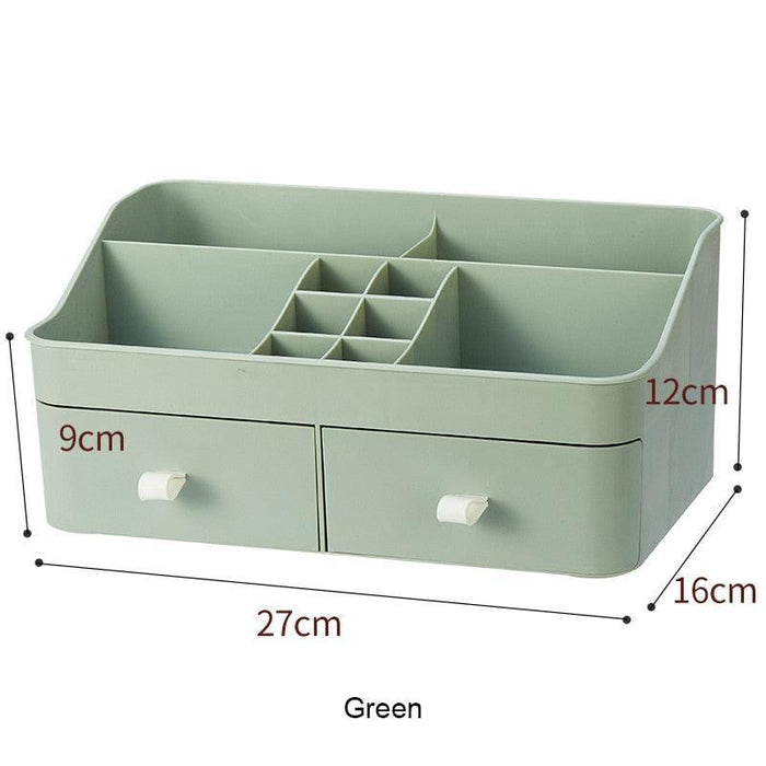 Elegant Cosmetic Organizer with Adjustable Dividers for an Organized Vanity