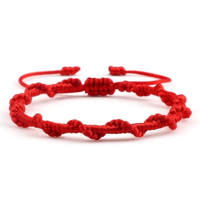 Tibetan Buddha Amulet Bracelet: Handwoven Spiritual Charm