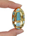 Elegant Blue Larimar Stone Bead Set with Gold-Plated Finish