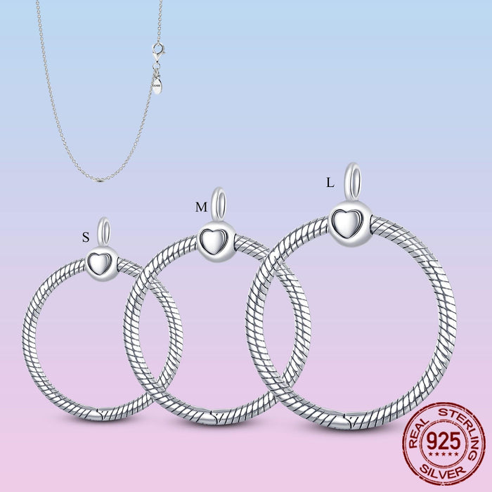 Chic Personalized 925 Silver O Pendant Necklace for Women - Minimalist Jewelry Must-Have