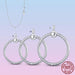 Elegant Customizable 925 Silver O Pendant Necklace for Women - Essential Minimalist Accessory