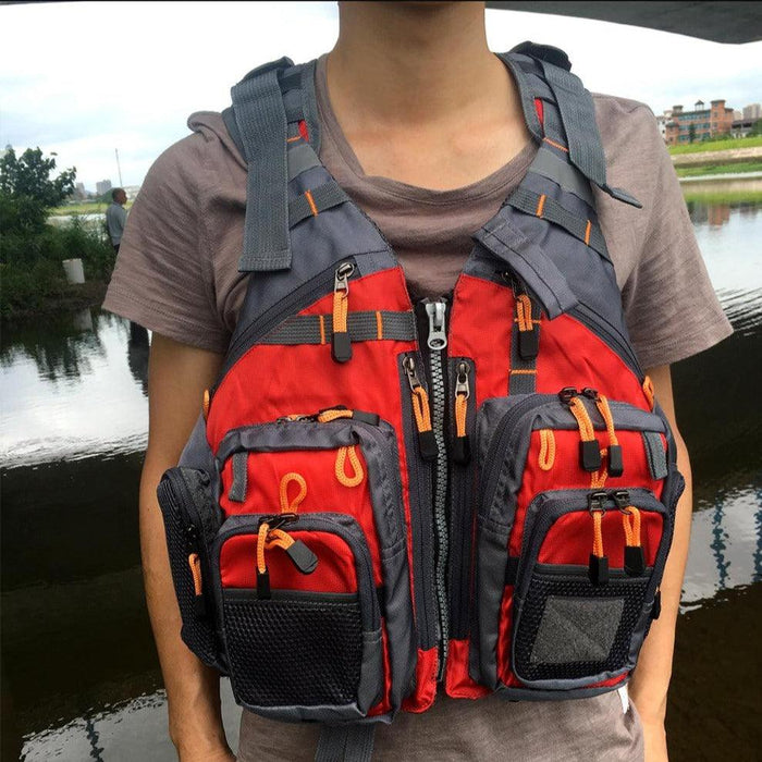 Premium Fishing Vest for Outdoor Adventures with Safety Features and Ample Storage