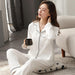 Spring Blossom Cotton Pajama Set: Sophisticated Comfort for Serene Nights