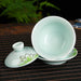 Elegant Chinese KungFu Floral Porcelain Teacups for a Tranquil Tea Ritual