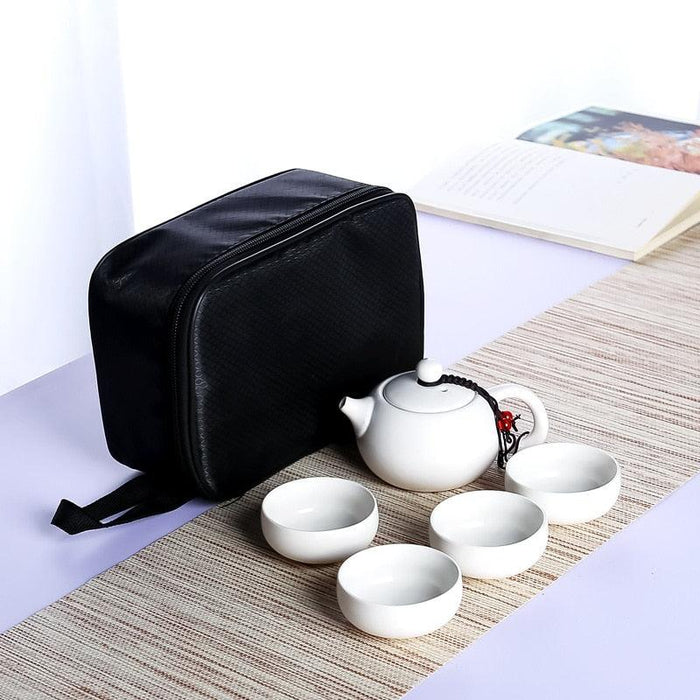Serenity Zen Tea Ceremony Ceramic Teapot Set for Puer Chinese Tea - Elegant Tea Ritual Companion