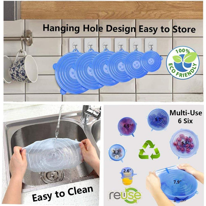 Fresh Seal Leak-Proof Silicone Food Covers Set - Versatile Kitchen Storage Solution with Non-Slip Design