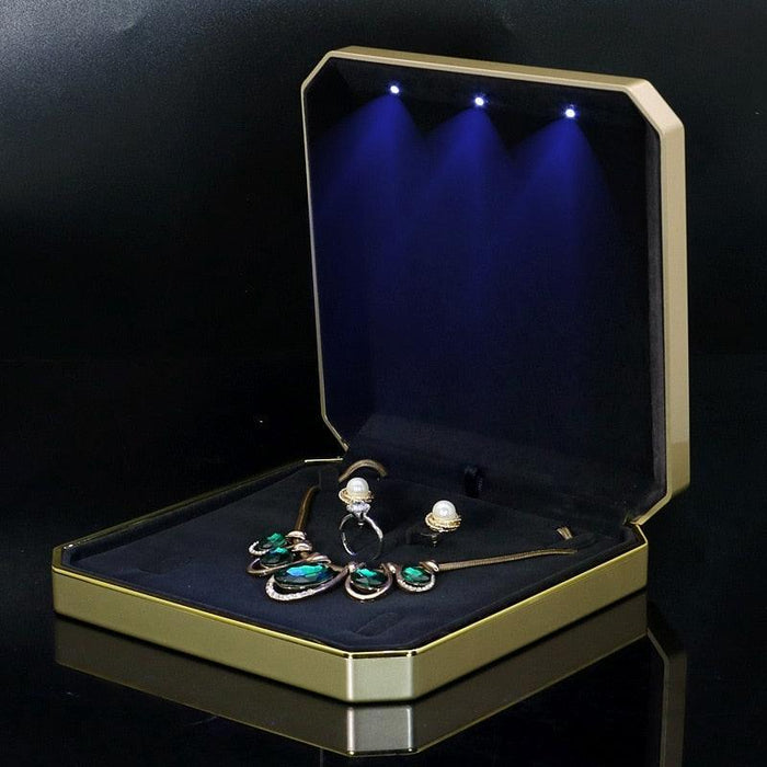 LED Jewelry Display Organizer Box for Elegant Showcase