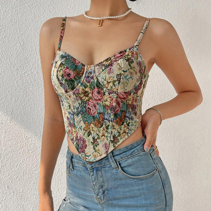 Vintage Bloom Retro Floral Tank - Women's Urban Chic