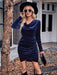 Fan Velvet Dress with Graceful Long Sleeves: An Exquisite Wardrobe Staple